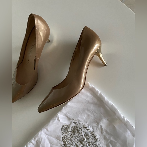 Peter Kaiser nude shimmery heels size 8 - Picture 1 of 2